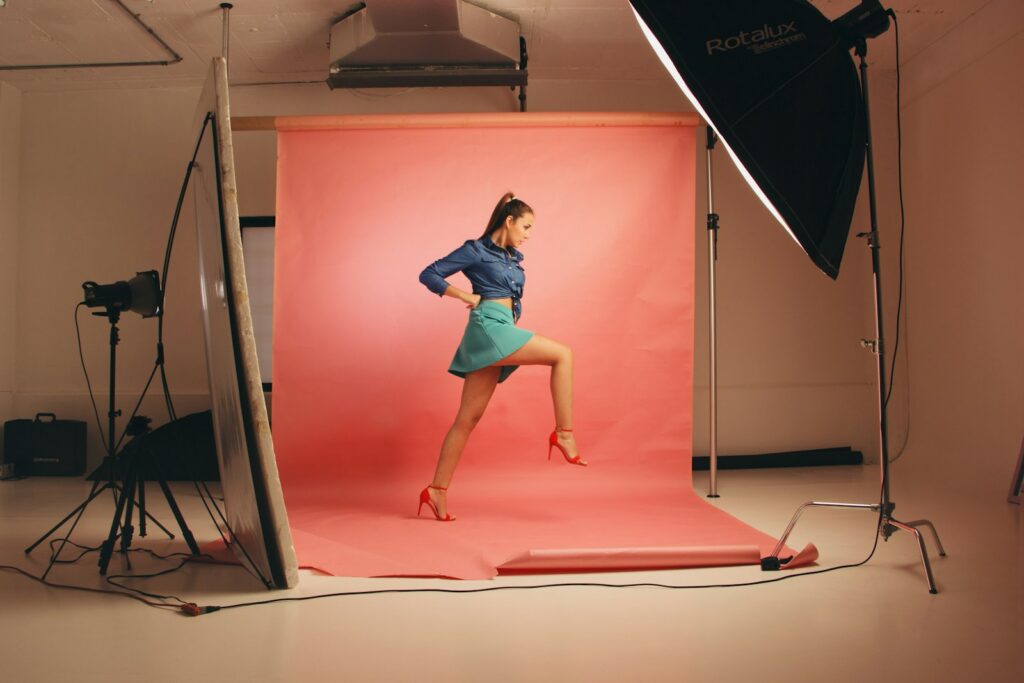 Celebrity brand ambassador vs appearance professional photo shoot setup